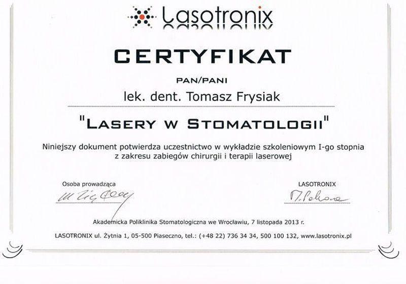 certyfikat stomatologiczny 12